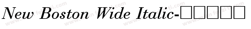 New Boston Wide Italic字体转换